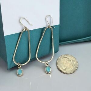 Mexico Sterling Silver Turquoise Earrings